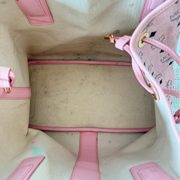 Authentic MCM Liz Shopper Tote Pink AS IS - Picture 5 of 6